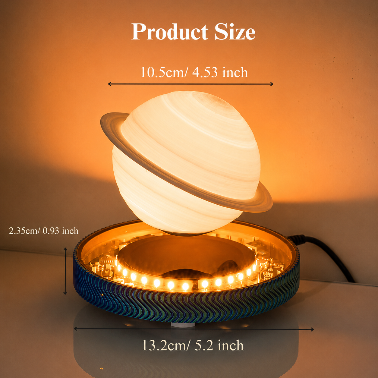 3D Magnetic Levitating Saturn Lamp